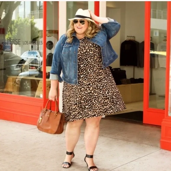 Leota Dresses | Leota Leopard Print Fit & Flare Dress | Color: Black/Brown | Size: 18 | Southernthred's Closet